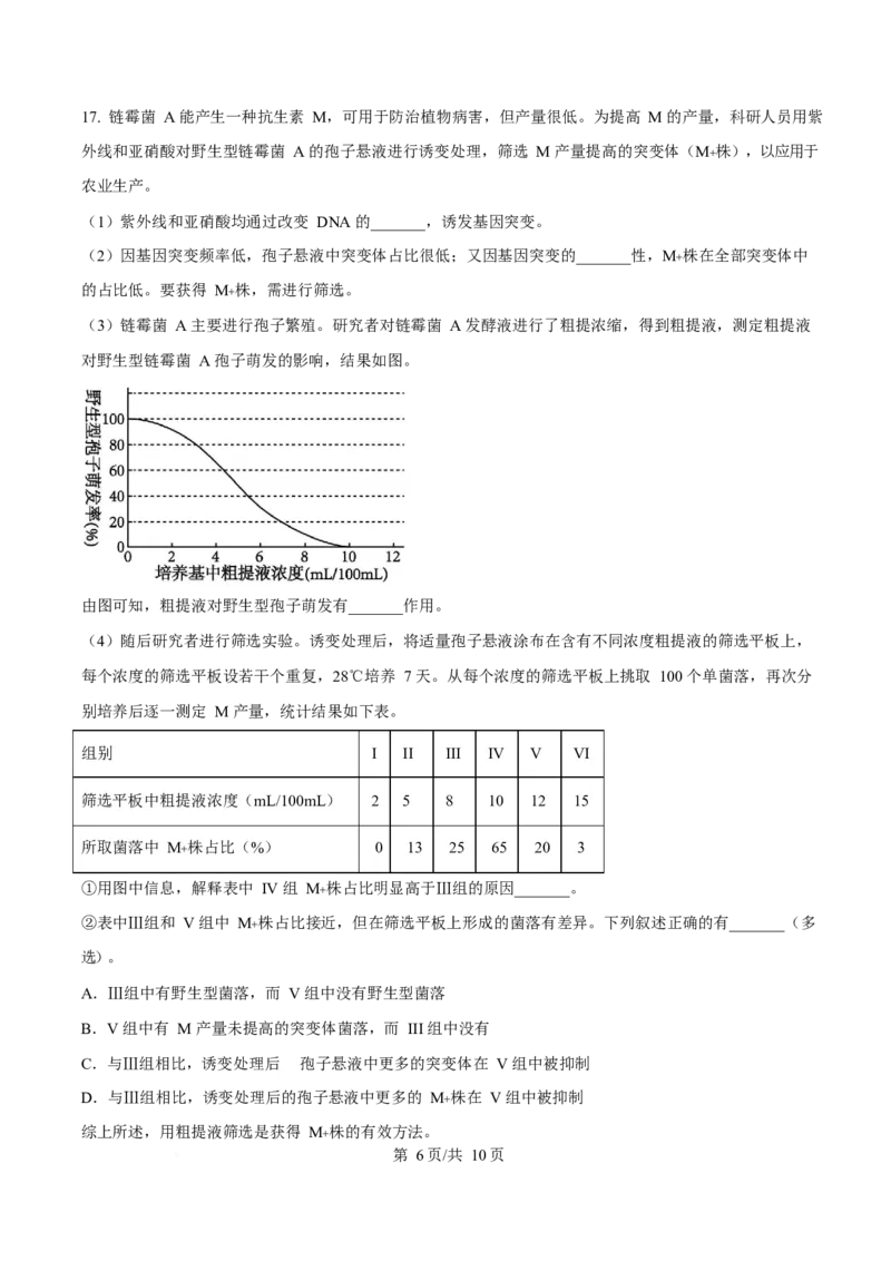 2025年高考生物试卷（北京卷）（空白卷）_生物历年高考真题_新&middot;Word版2008-2025&middot;高考生物真题_生物（按年份分类）2008-2025_2025&middot;高考生物真题