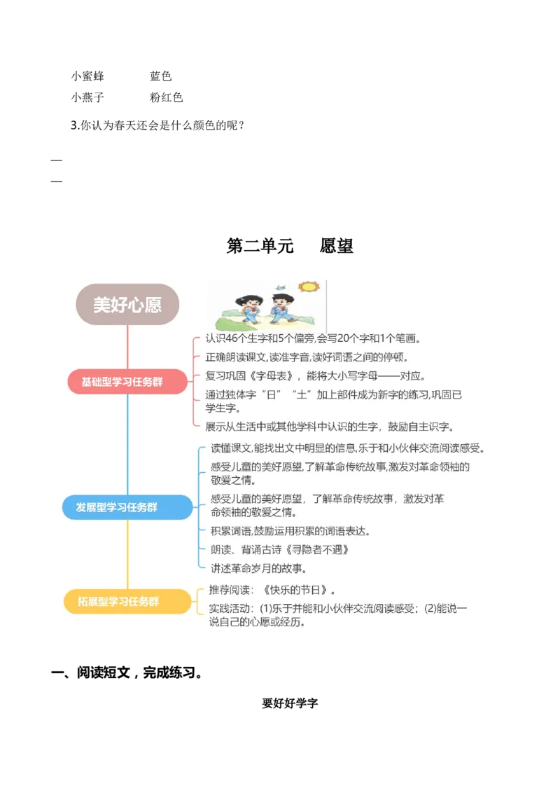 专题08课外阅读（专项训练）（统编版.2024）_一年级语文下册（统编版）_期末总复习
