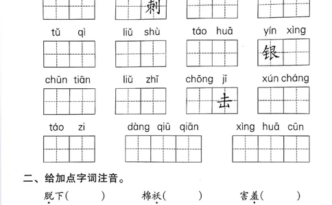 《王朝霞活页默写》24春语文2年级下册（RJ）_二年级上下册资料_小学二年级学习资料-25年更新版_2-02、小学二年级语文下册_2-2-2、练习题、作业、试题、试卷_电子册类