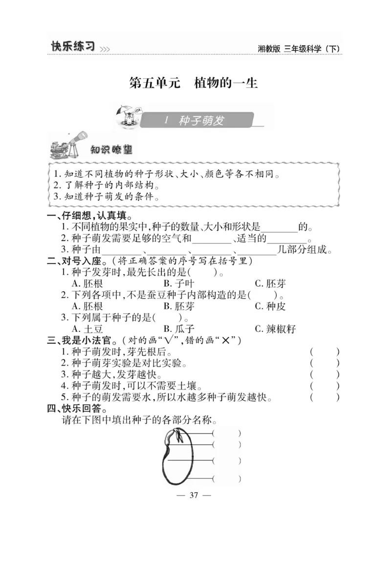 三（下）科学-湘科版快乐练习_三年级上下册资料_小学三年级学习资料-25年更新版_3-10、小学三年级科学下册_湘教版