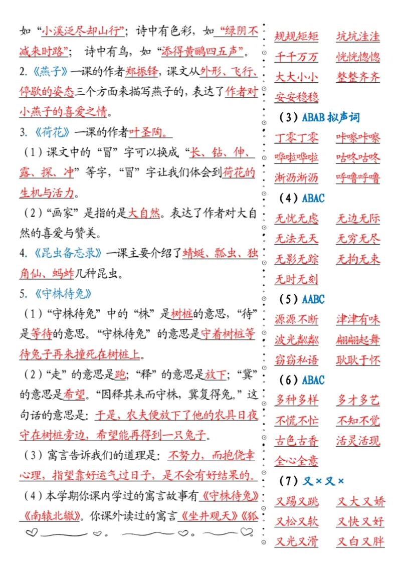 三下语文寒假必背知识点_三年级上下册资料_三年级下册小红书同款资料_三下语文