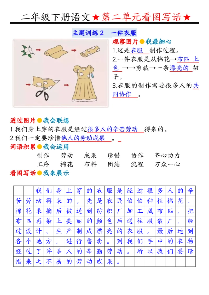 二年级下册语文看图写话_二年级上下册资料_二年级下册小红书同款资料_二下语文