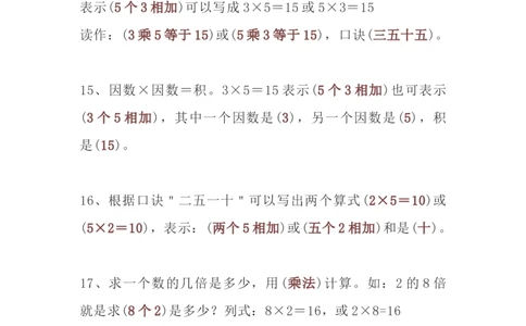 二年级数学上册需背记的重点公式口诀汇总_二年级上下册资料_小学二年级学习资料-25年更新版_2-03、小学二年级数学上册_2-3-1、复习、知识点、归纳汇总_通用