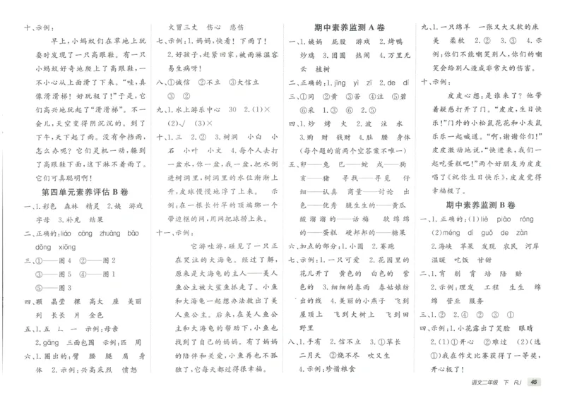 《海淀单元测试AB卷》语文2年级下册（RJ）_二年级上下册资料_小学二年级学习资料-25年更新版_2-02、小学二年级语文下册_2-2-2、练习题、作业、试题、试卷_电子册类