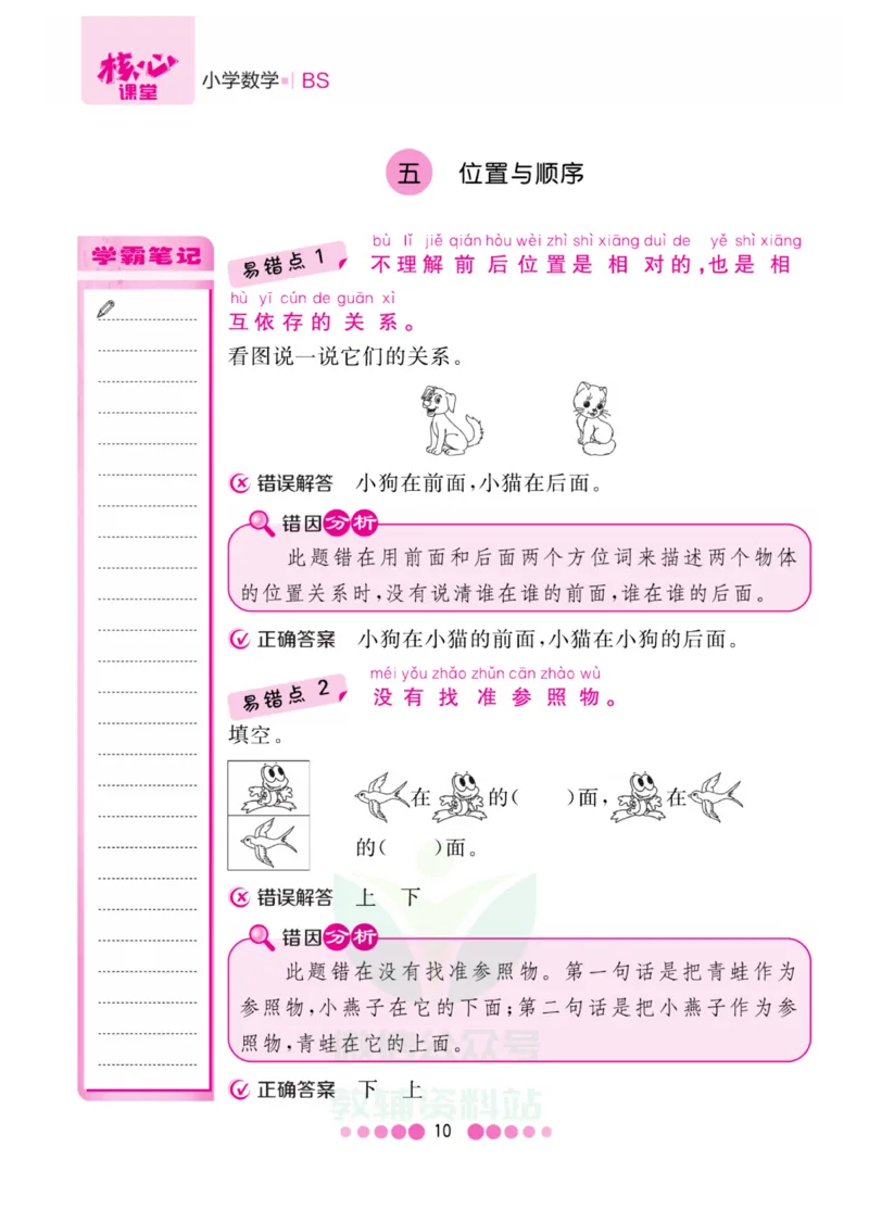 一年级上册数学北师版易错清单_一年级上下册资料_小学一年级学习资料-25年更新版_1-03、小学一年级数学上册_北师大版_01、知识汇总