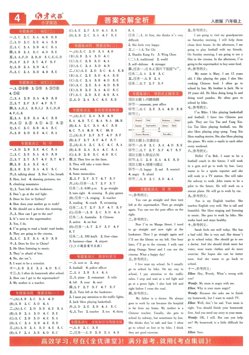 25秋考试报同步检测高频题人教英语6上_25秋小学语数英习题试卷_英语_人教版_人教英语同步检测高频题