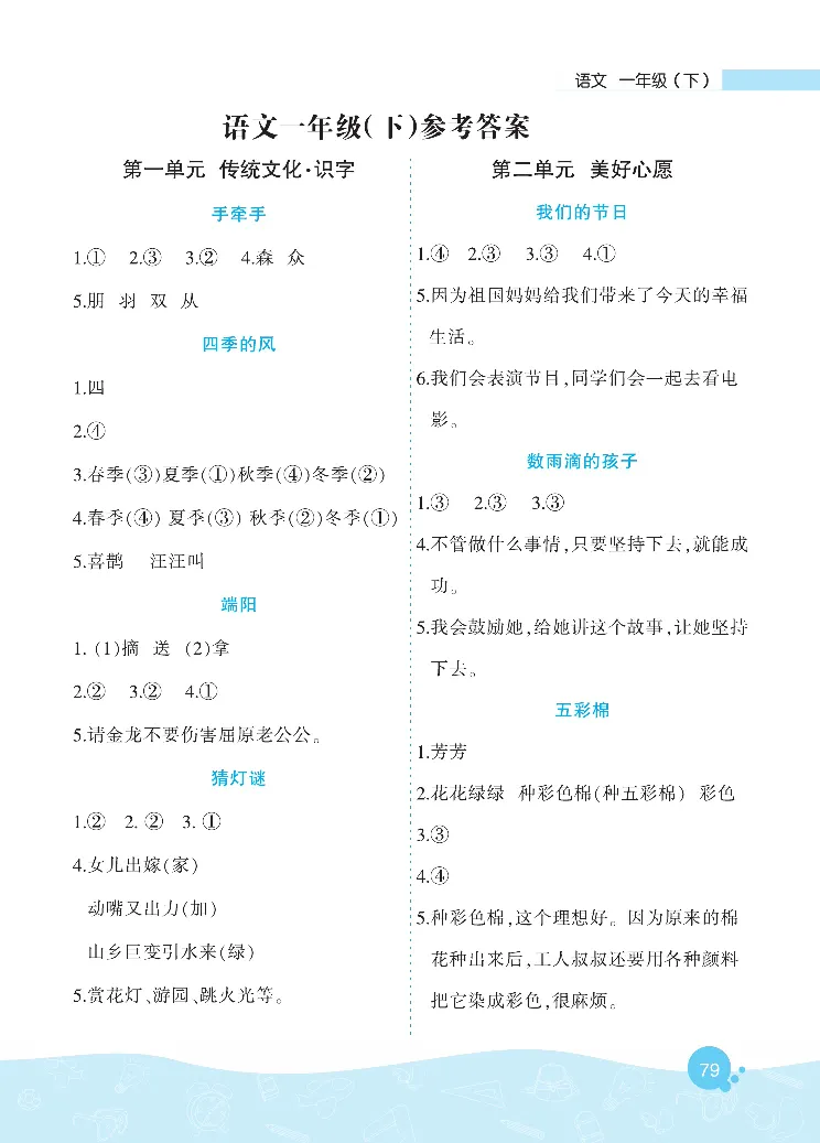 《核心阅读》语文1年级下册（RJ）_一年级上下册资料_小学一年级学习资料-25年更新版_1-02、小学一年级语文下册_3-6-2-2、练习题、作业、专项、试卷_部编（人教）版_电子册类