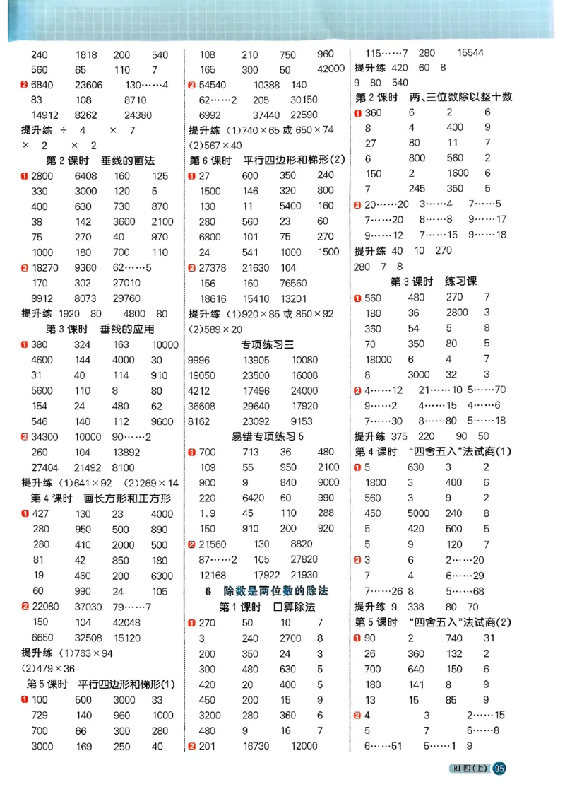 25秋四上计算小达人数学人教_25秋小学语数英习题试卷_数学_人教版_数学《阳光同学计算小达人》人教25秋_25秋《阳光同学计算小达人》人教版4上