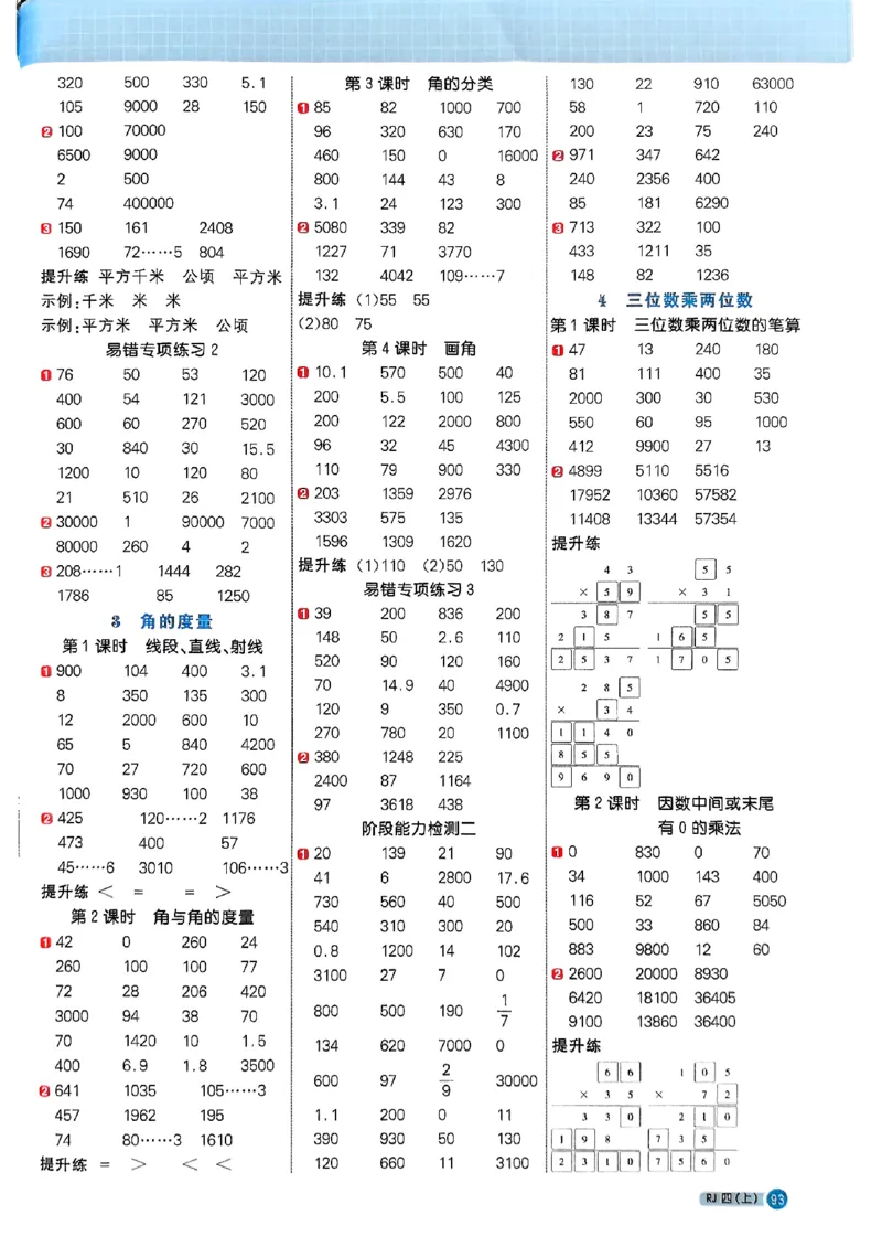 25秋四上计算小达人数学人教_25秋小学语数英习题试卷_数学_人教版_数学《阳光同学计算小达人》人教25秋_25秋《阳光同学计算小达人》人教版4上