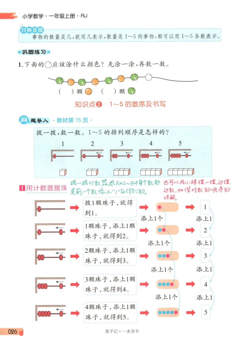25秋《一本涂书》1年级上册数学人教版_25秋小学语数英习题试卷_数学_人教版_人教小学数学（一本涂书）1-6年级上册