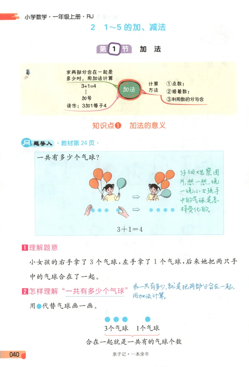 25秋《一本涂书》1年级上册数学人教版_25秋小学语数英习题试卷_数学_人教版_人教小学数学（一本涂书）1-6年级上册