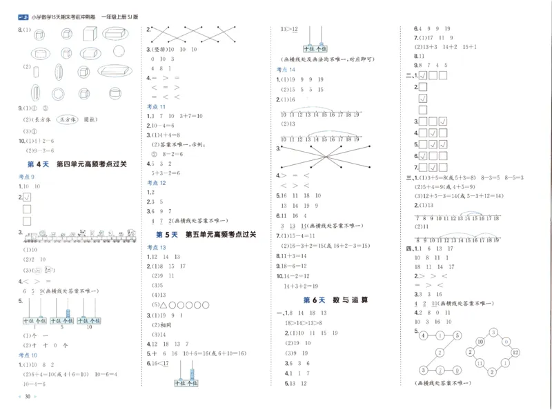 25秋《一本15天期末考点冲刺卷》苏教数学1上_25秋小学语数英习题试卷_数学_苏教版_25秋一本15天期末卷苏教版数学_25秋一本15天期末卷苏教版数学一上