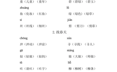 二年级语文下册重点生字组词_二年级上下册资料_小学二年级学习资料-25年更新版_2-02、小学二年级语文下册_2-2-2、练习题、作业、试题、试卷_专项练习