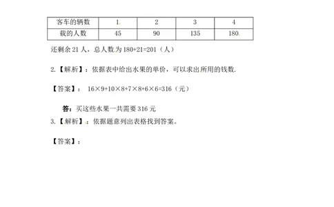 三年级上册数学一课一练-5.1列表法解决问题-苏教版_三年级上下册资料_三年级上语数英上下册学习资料_3-8-3、小学三年级数学上册_苏教版_2、同步练习