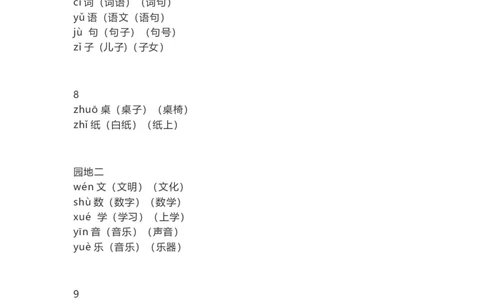 一（上）语文识字表生字组词带拼音（7）_一年级上下册资料_小学一年级学习资料-25年更新版_1-01、小学一年级语文上册_08、专项练习_拼音生字