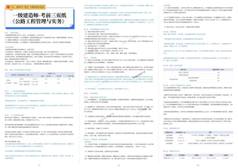2025年一级建造师《公路工程》考前三页纸_2026年一级建造师_2026年一建公路_2025年一建公路SVIP_05-考前密训✿央企特训✿机构普押_23-公路《考前预测3页纸》SMR