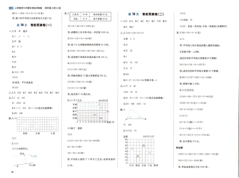 25秋《一本15天期末考点冲刺卷》苏教数学4上_25秋小学语数英习题试卷_数学_苏教版_25秋一本15天期末卷苏教版数学_25秋一本15天期末卷苏教版数学四上