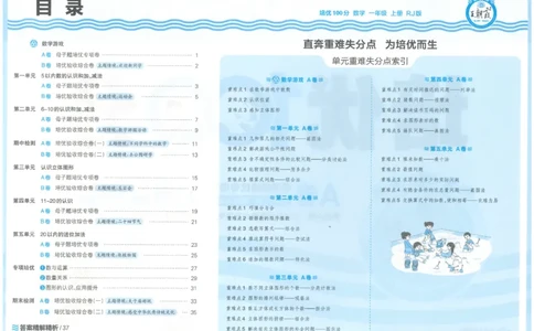 一上数学王朝霞培优100分_25秋小学语数英习题试卷_数学_人教版_25秋1-6年级人教版数学培优100分