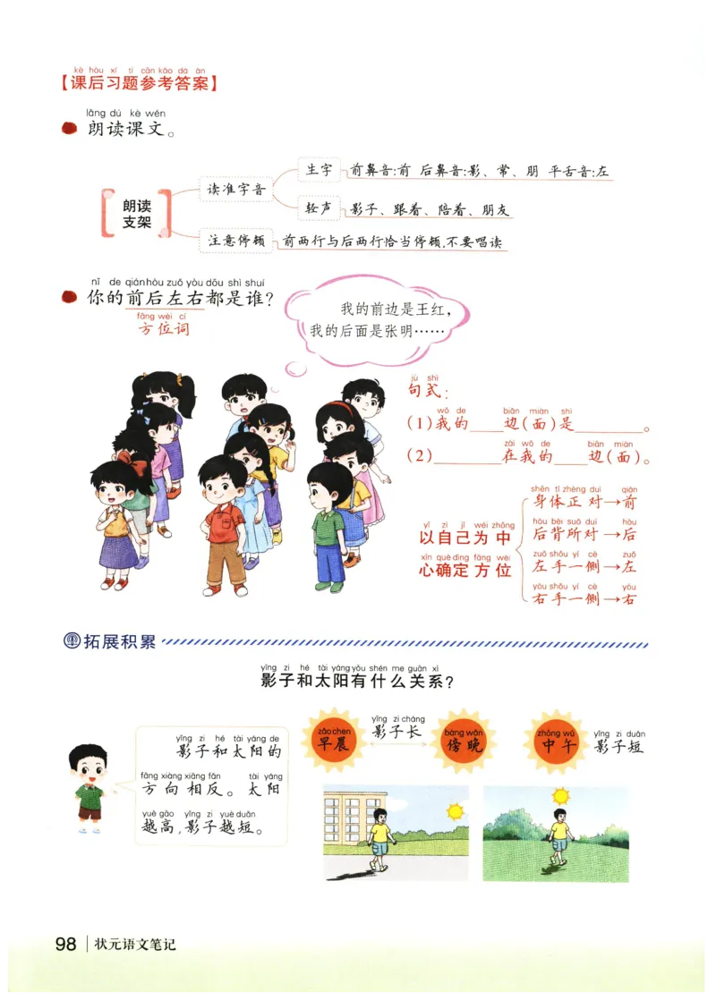 《状元笔记》_25秋小学语数英习题试卷_语文_25秋《状元笔记》语文12456_1年级语文《状元笔记》25秋