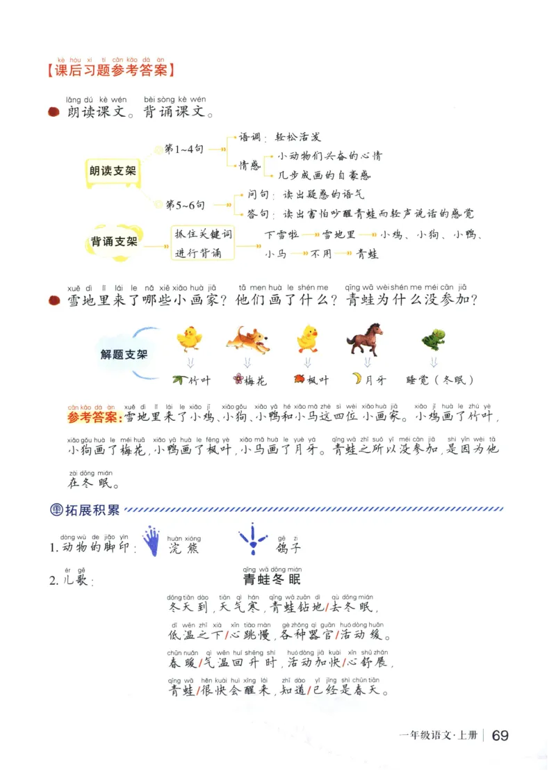《状元笔记》_25秋小学语数英习题试卷_语文_25秋《状元笔记》语文12456_1年级语文《状元笔记》25秋