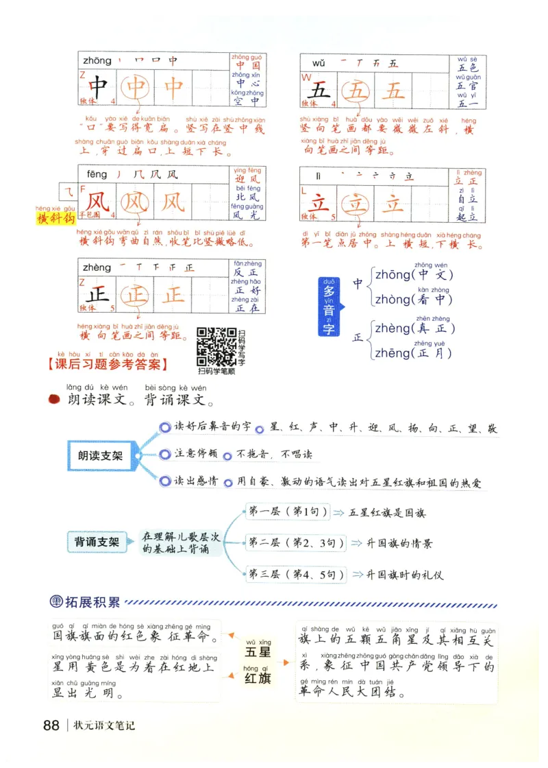 《状元笔记》_25秋小学语数英习题试卷_语文_25秋《状元笔记》语文12456_1年级语文《状元笔记》25秋