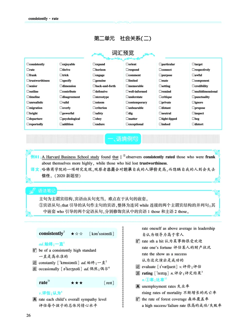 第一部分社会生活（第二板块核心词_考研英语真题_考研英语（二）历年真题_单词资料_英语二黄皮书词汇电子版（语境例句版）