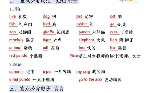 三上英语必背知识点_三年级上下册资料_三年级下册小红书同款资料_三下英语