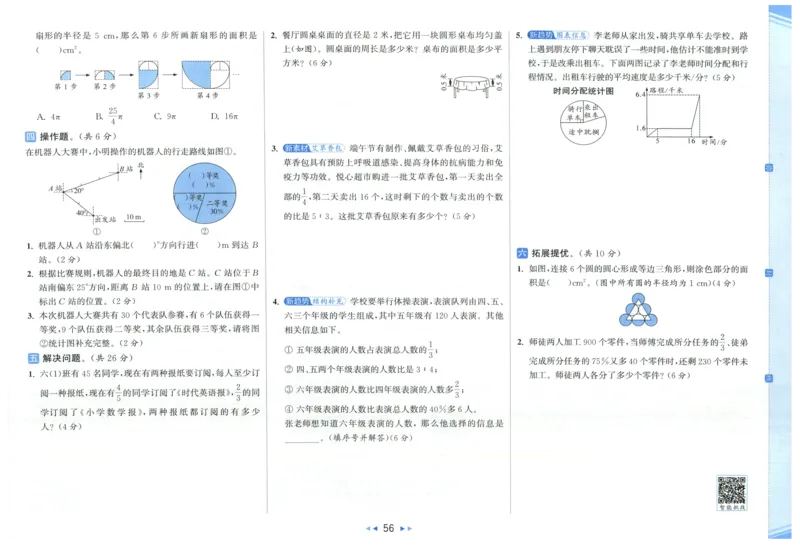 25秋亮点给力新情景素养卷六年级人教版上册数学_25秋小学语数英习题试卷_数学_人教版_数学《亮点给力新情境素养卷》人教25秋