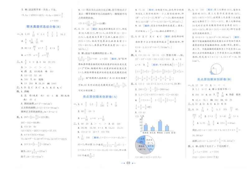 25秋亮点给力新情景素养卷六年级人教版上册数学_25秋小学语数英习题试卷_数学_人教版_数学《亮点给力新情境素养卷》人教25秋