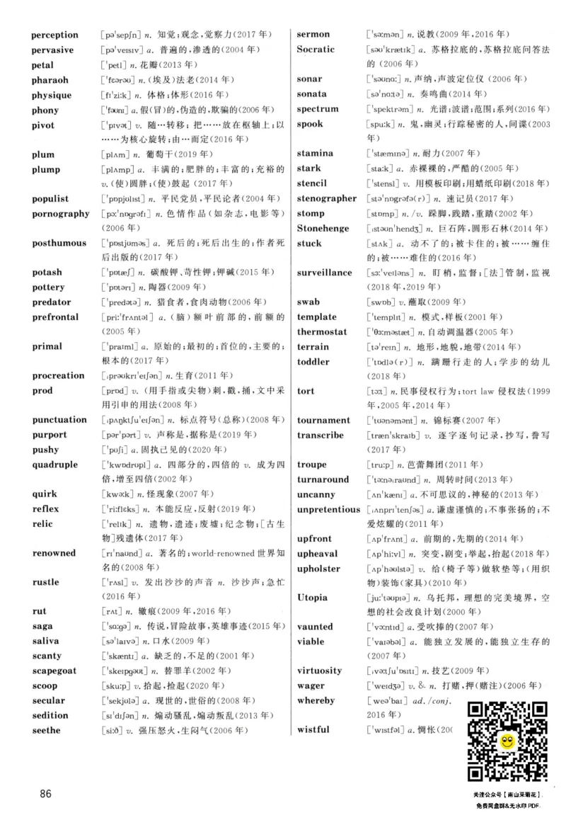 大纲词汇背诵宝典（英语一）_考研英语真题_考研英语（一）历年真题_单词资料