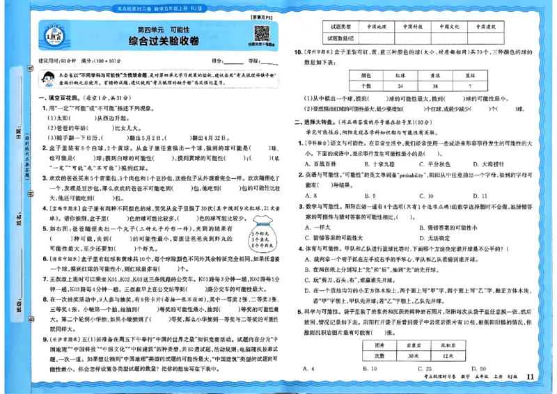 25秋五上数学人教版《王朝霞考点梳理时习卷》A3_25秋小学语数英习题试卷_数学_人教版_25秋1-6年级上册数学《王朝霞考点梳理时习卷》_五年数学上册《王朝霞考点梳理时习卷》人教25秋(1)