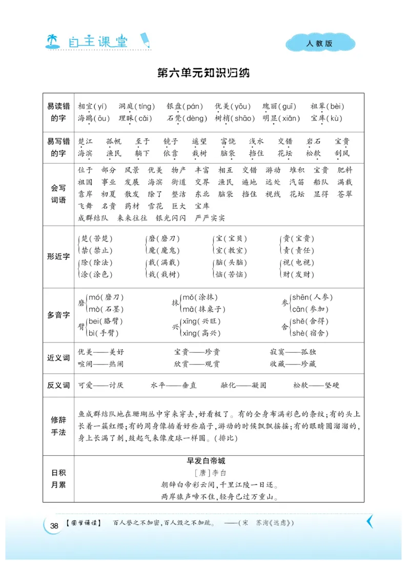 《自主课堂》22秋语文3年级上册（RJ）_三年级上下册资料_小学三年级学习资料-25年更新版_3-01、小学三年级语文上册_3-1-2、练习题、作业、试题、试卷_电子册类