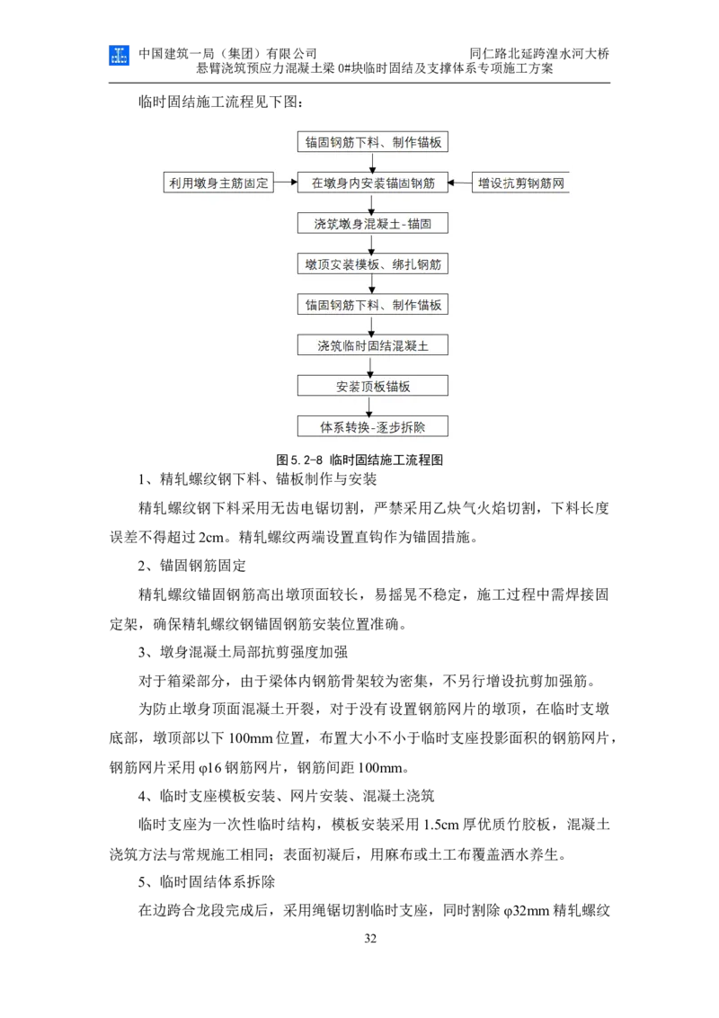 同仁路北延跨湟水河大桥悬臂浇筑预应力混凝土连续梁0#块临时固结及支撑体系专项施工方案_2020年公司级优秀施组方案