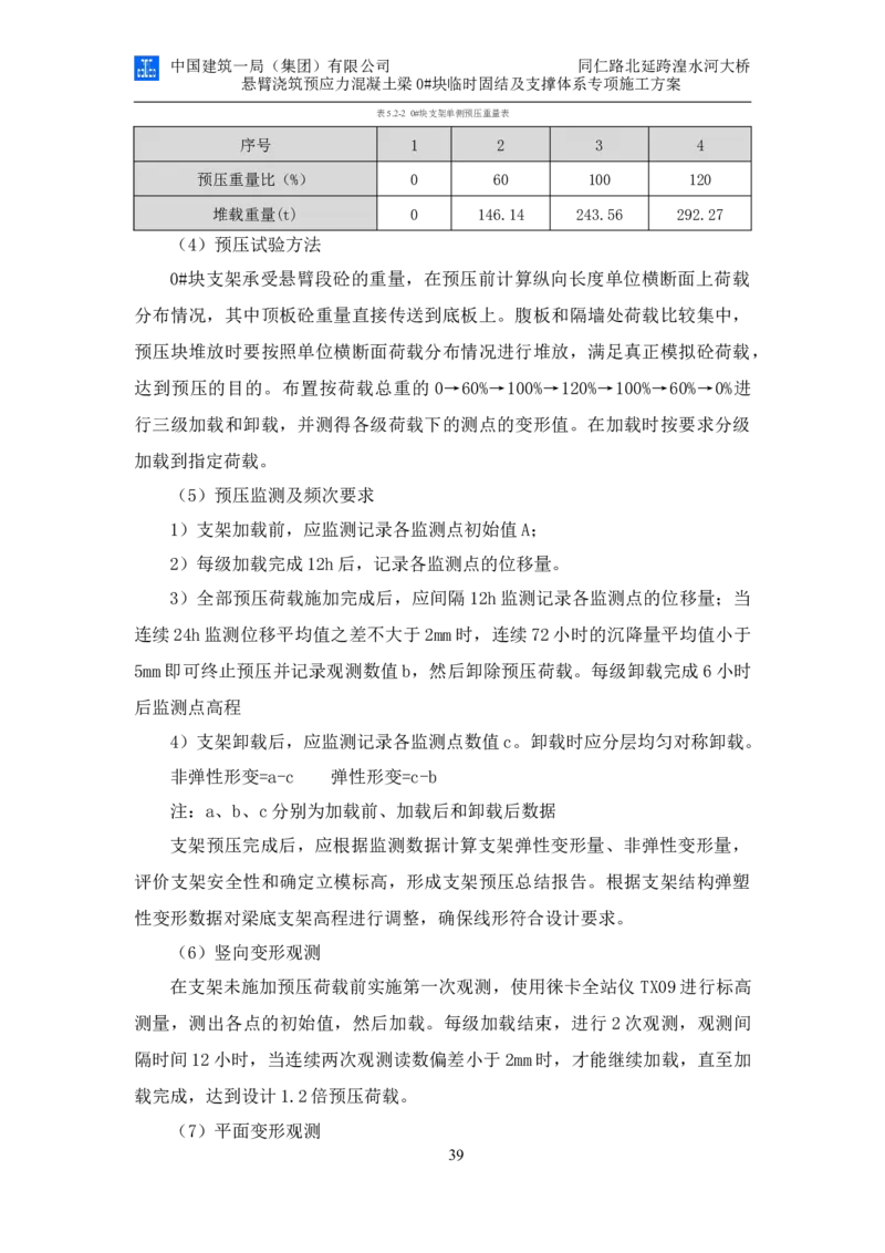 同仁路北延跨湟水河大桥悬臂浇筑预应力混凝土连续梁0#块临时固结及支撑体系专项施工方案_2020年公司级优秀施组方案