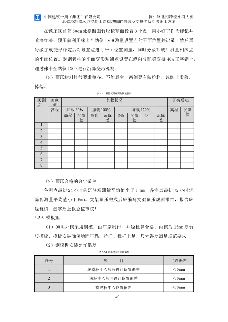 同仁路北延跨湟水河大桥悬臂浇筑预应力混凝土连续梁0#块临时固结及支撑体系专项施工方案_2020年公司级优秀施组方案