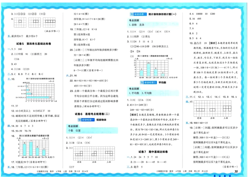 25秋《王朝霞单元活页卷》4年级上册数学苏教版_25秋小学语数英习题试卷_数学_苏教版_25秋1-6年级上册苏教版数学《王朝霞单元活页卷》