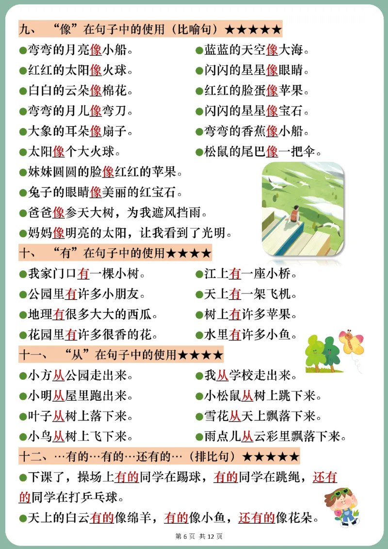 一年级上册语文全册必备知识点汇总_一年级上下册资料_一年级上册小红书同款资料_一年级(1)