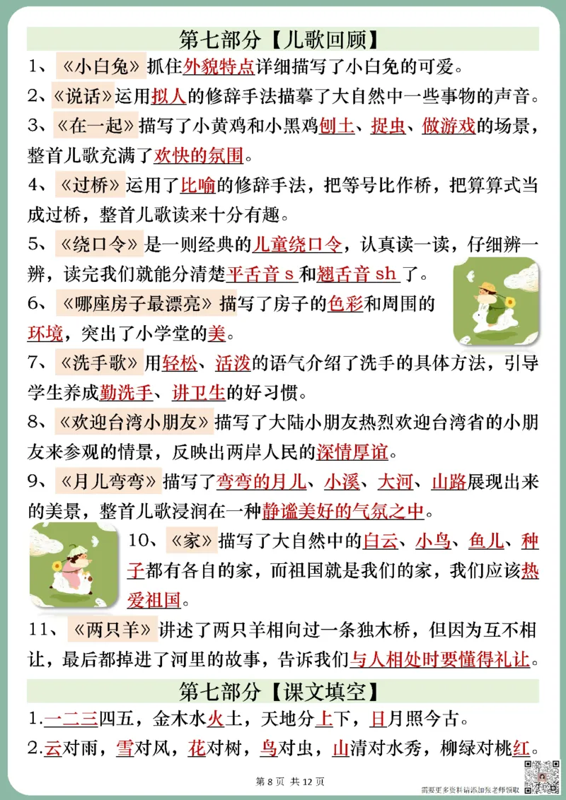 一年级上册语文全册必备知识点汇总_一年级上下册资料_一年级上册小红书同款资料_一年级(1)