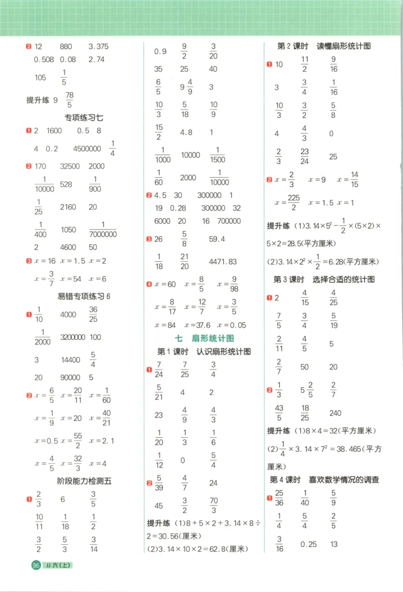 25秋《阳光同学计算小达人》6年级上册冀教版_25秋小学语数英习题试卷_数学_冀教版_25秋阳光同学计算小达人数学冀教版1-6