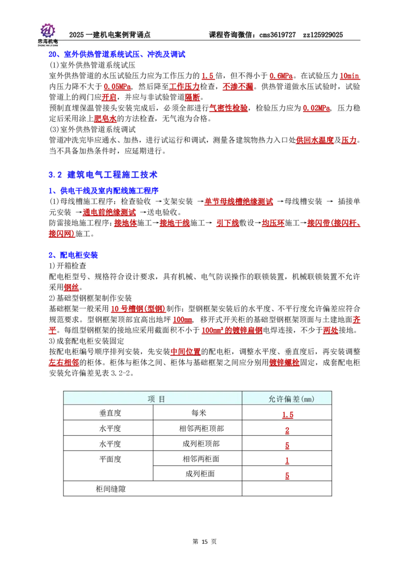 2025一建机电案例背诵点（背诵版）更新到3.2_2026年一级建造师_2026年一建机电_2025年一建机电SVIP_02-基础精讲✿高端面授✿深度强化_43-机电《面授直播+习题》刘忠海SMR
