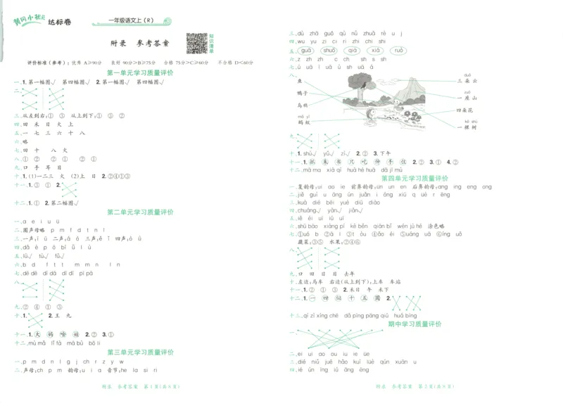 25秋《黄冈小状元达标卷》1年级上册语文_25秋小学语数英习题试卷_语文_25秋《黄冈小状元达标卷》1-6年级上册语文(1)