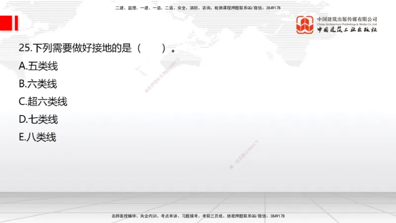 2025一建《通信》考前小灶直播课（卷一）1_2026年一级建造师_2026年一建通信_2025年一建通信SVIP_04-冲刺串讲✿考点强化✿小灶集训_20-通信《考前小灶直播》杨鹏JGS_讲义
