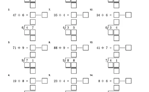 二年级下册有余数的除法竖式填空(1)_二年级上下册资料_二年级下册小红书同款资料_二下数学