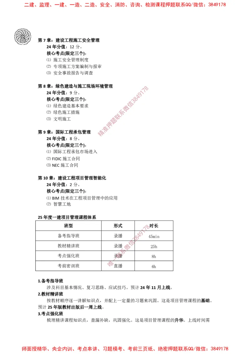 2025版-2-龙炎飞-备考指导（二）_2026年一级建造师_2026年一建管理_2025年一建管理SVIP_02-基础精讲✿高端面授✿深度强化_18-管理《教材精讲班》龙炎飞SMR推荐_备考指导班
