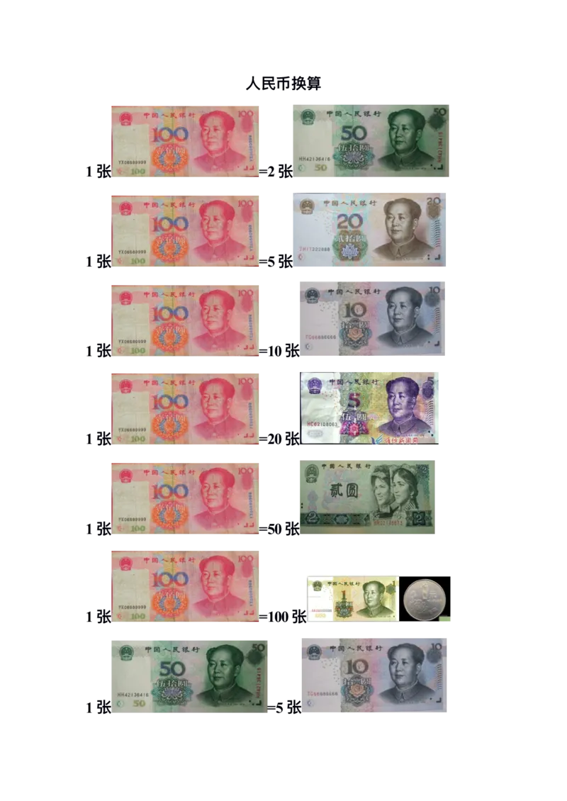 二年级上册数学知识学习人民币图片_二年级上下册资料_小学二年级学习资料-25年更新版_2-03、小学二年级数学上册_2-3-2、练习题、作业、试题、试卷_通用_人民币