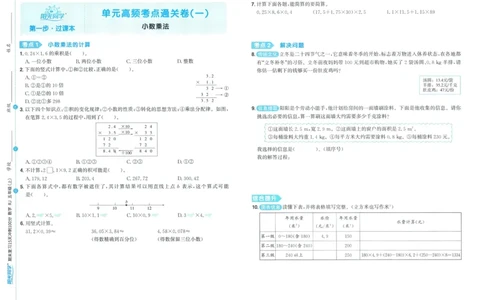 五年级数学上册人教版25秋《阳光同学期末复习15天冲刺100分》_25秋《阳光同学期末复习》_数学人教123456_25秋阳光同学期末复习15天冲刺100分人教数学5上