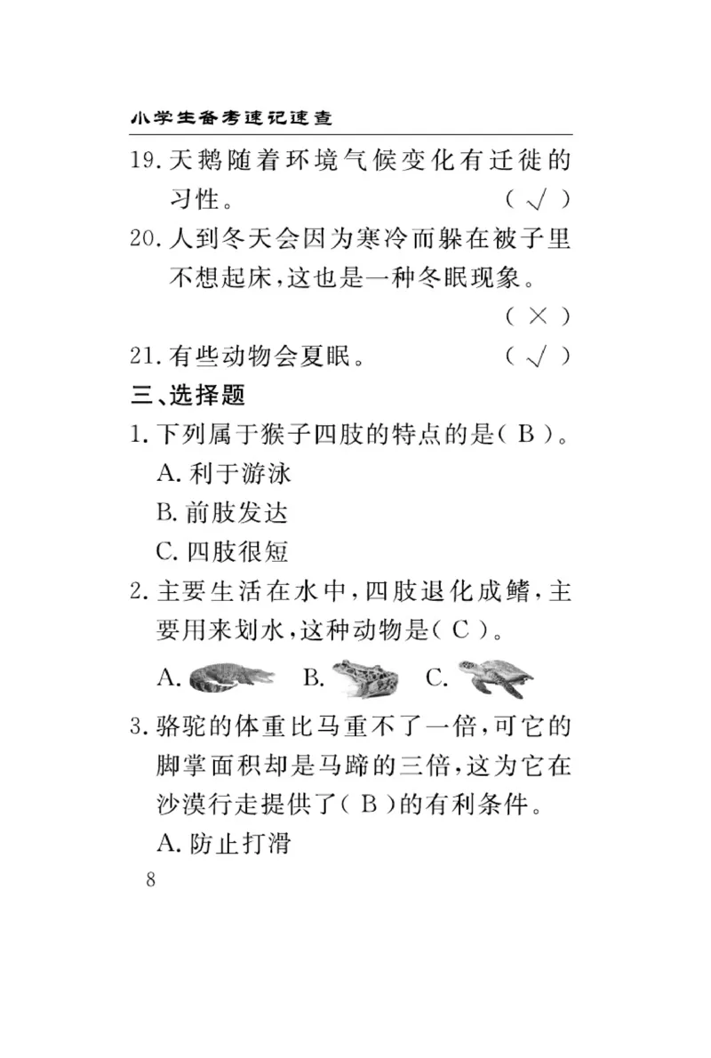 三（上）科学-青岛版速记速查_三年级上下册资料_小学三年级学习资料-25年更新版_3-09、小学三年级科学上册_青岛版