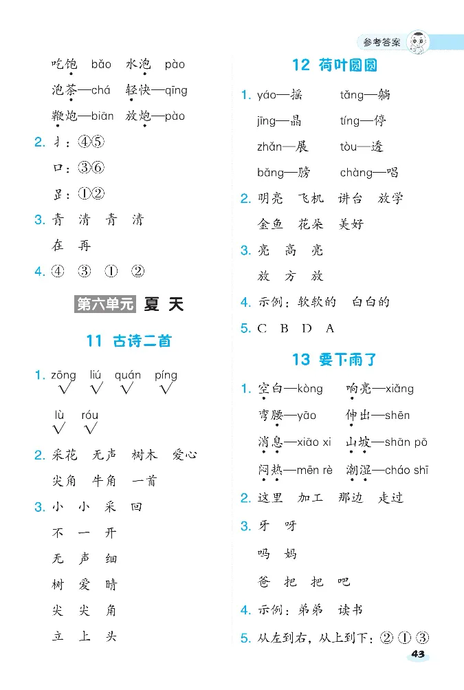 《课前八分钟》23春语文1年级下册（RJ）_一年级上下册资料_小学一年级学习资料-25年更新版_1-02、小学一年级语文下册_3-6-2-2、练习题、作业、专项、试卷_部编（人教）版_电子册类