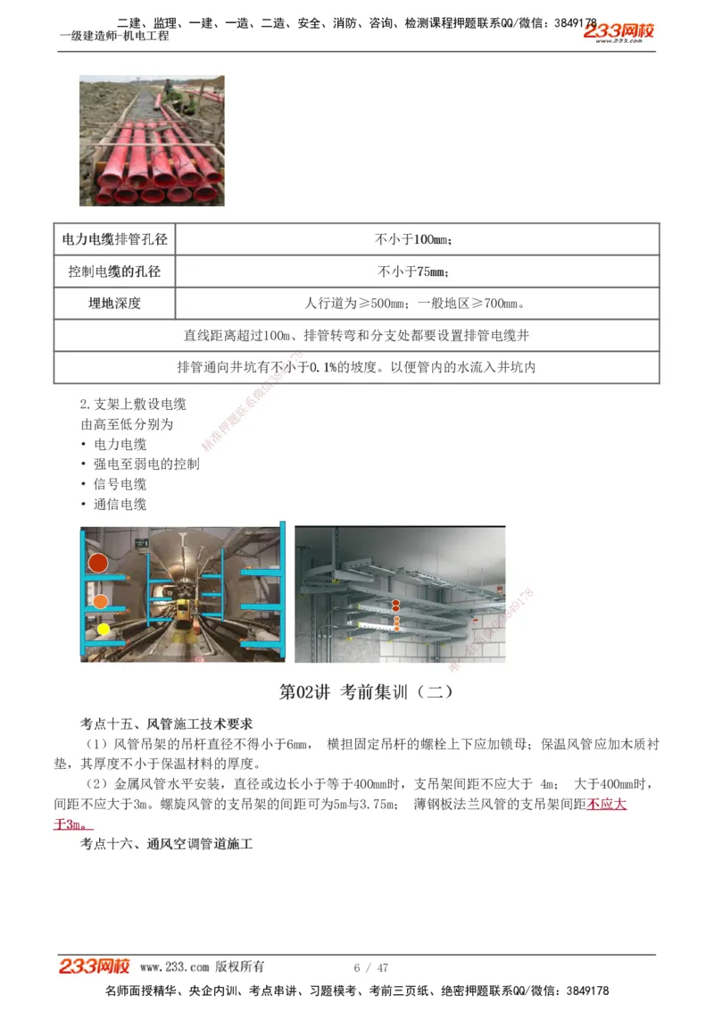 1-7_2026年一级建造师_2026年一建机电_2025年一建机电SVIP_04-冲刺串讲✿考点强化✿小灶集训_95-机电《考前集训班》王子初233