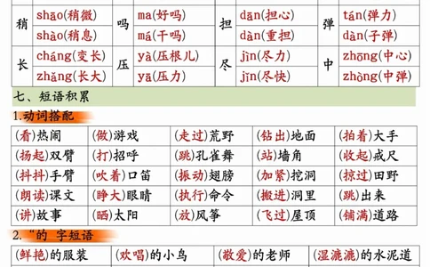 三年级上册语文期中十二大高频考点_三年级上下册资料_三年级上册小红书同款资料_三年级(1)